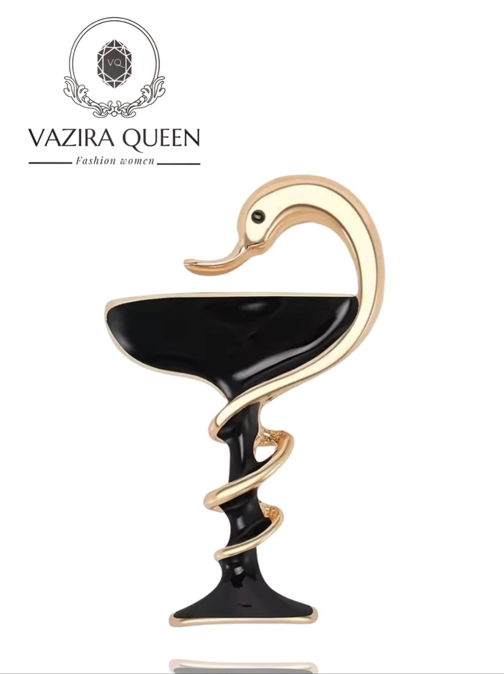 VQ Snake Trophy Cup Brooch